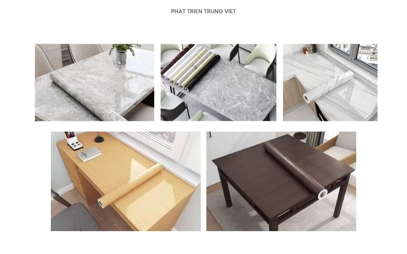 Mẫu giấy dán bàn làm việc hiện đại, tối giản